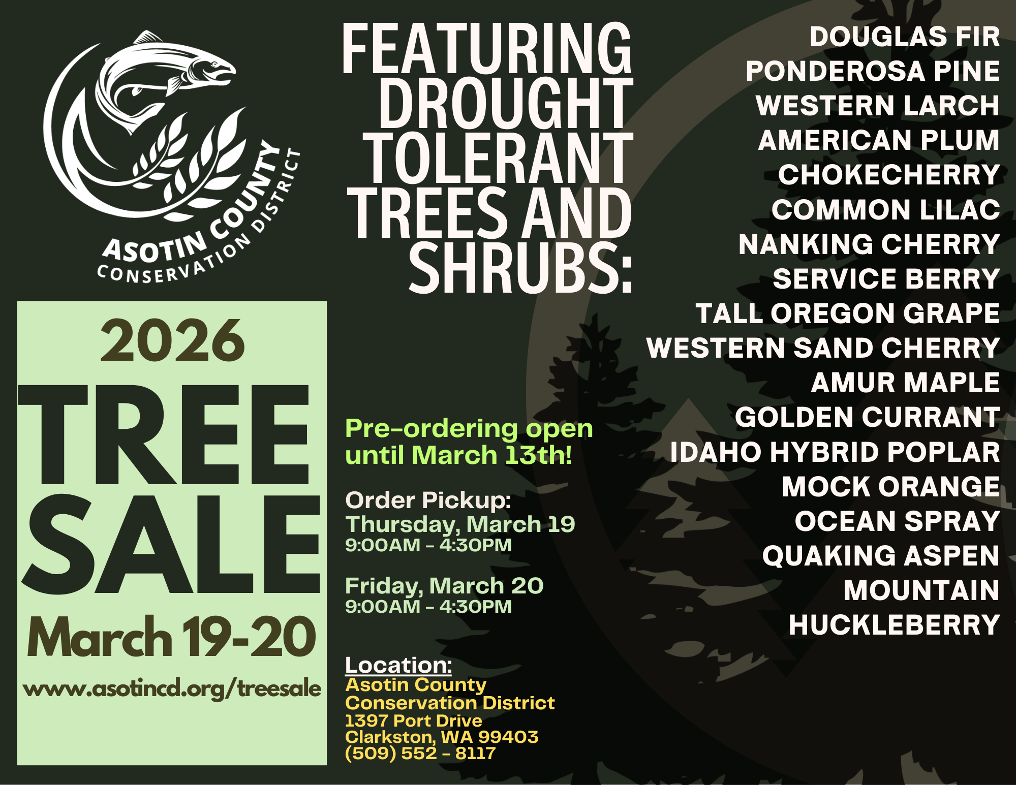 2026 Tree Sale Flyer