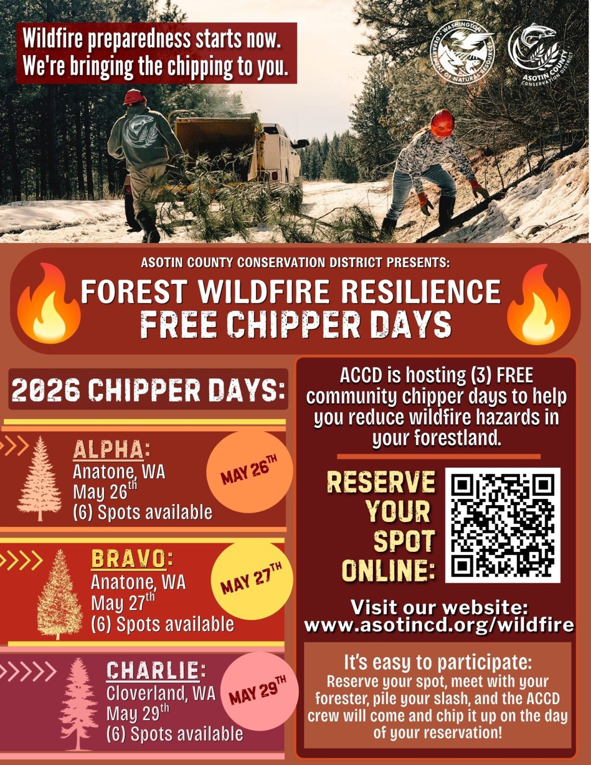 Free community chipper days flyer.